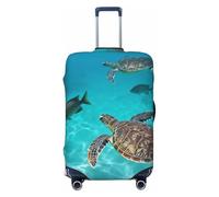 Zelinge Travel Luggage Cover Elastic Suitcase Cover Protector Anti Scratch Covers, Underwater Sea Turtle Group, for 25-28 Inch Luggages L