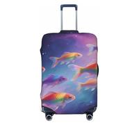 Zelinge Travel Luggage Cover Elastic Suitcase Cover Protector Scratch-Resistant Covers, Cute Fish Pastel, for 22-24 Inch Luggages M