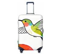 Zelinge Travel Luggage Cover Elastic Suitcase Cover Protector Scratch-Resistant Covers, Line Art Hummingbird, for 18-21 Inch Luggages S
