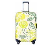 Zelinge Travel Luggage Cover Elastic Suitcase Cover Protector Scratch-Resistant Covers, Yellow Floral Cream, for 25-28 Inch Luggages L