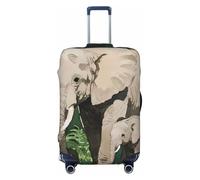 Zelinge Travel Luggage Cover Travel Suitcase Protector Anti Scratch Covers, Elephants And Trees, for 22-24 Inch Luggages M