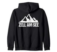 Zell Am See Austria Travel Souvenir Design Austrian Mountain Zip Hoodie