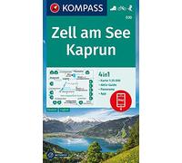 Zell am See / Kaprun + Aktiv Guide (030): 4in1 Wanderkarte mit Aktiv Guide und Panorama inklusive Karte zur offline Verwendung in der KOMPASS-App. Fahrradfahren. Skitouren.