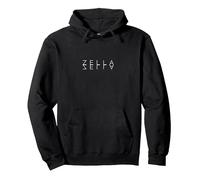 Zella Reflections - Personalized Mirrored First Name Art Pullover Hoodie, Adult Unisex, Black, Small