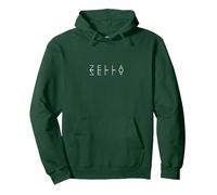 Zella Reflections - Personalized Mirrored First Name Art Pullover Hoodie, Adult Unisex, Dark Green, XX-Large