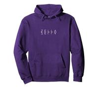 Zella Reflections - Personalized Mirrored First Name Art Pullover Hoodie, Adult Unisex, Purple, XX-Large