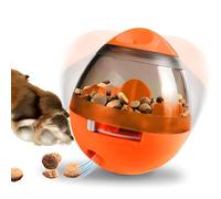 Zellar Interactive Treat Puzzle Dog Toy - Slow Feeder, Brain Stimulating Enrichment for Small & Medium Dogs & Cats (Orange)