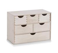 Zeller 13193 Drawer Unit of 6 Drawers Birch 40 x 20 x 28 cm
