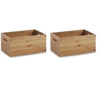 Zeller 13340 Storage Box S Bamboo 30 x 20 x 14 cm (Pack of 2)