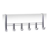 Zeller 13897 Door Hanger Rail with 6 Hooks 51 x 20.5 x 10 cm Chrome-Plated Metal