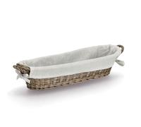 Zeller 14175 Baguette Basket with Bag Wicker / Canvas