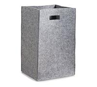 Zeller 14265 Felt Laundry Hamper, Grey, 35 x 30 x 55 cm