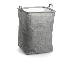 Zeller 14269 Laundry Basket Polyester Grey Approx. Diameter 35 x 53 cm