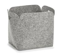 Zeller 14368 Tall Felt Storage Basket Grey