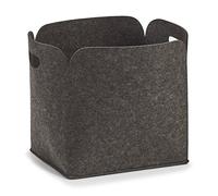 Zeller 14369 Storage Basket Tall Felt Anthracite 36 x 28 x 36 cm