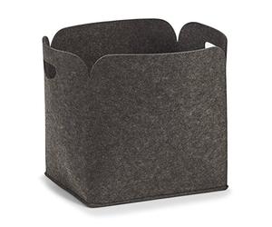 Zeller 14369 Storage Basket Tall Felt Anthracite 36 x 28 x 36 cm