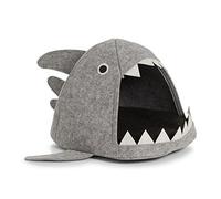 Zeller 14374 Shark Felt Cat Basket, Cat Basket, Felt, Grey, 45 x 38 x 34 cm
