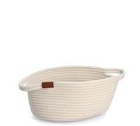 Zeller 14436 Storage Basket Cotton/Polyester Natural Approx. 29 x 21 x 14.5 cm