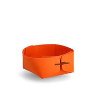 Zeller 14452 Storage Basket Felt Orange Approx. 13.5 x 13.5 x 7.5 cm