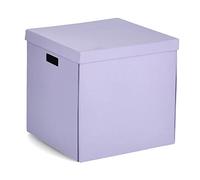 Zeller 14463 Storage Box Recycled Cardboard Approx. 33.5 x 33 x 32 cm Lilac