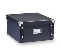 Zeller 17918 31 x 26 x 14 cm Storage Box Cardboard, Black