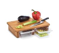 Zeller 25178 Chopping Board with 2 Crumb Trays Bamboo / Plastic Approx. 40.5 x 2
