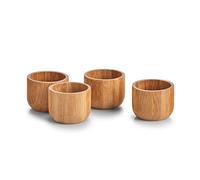 Zeller 25368 Egg Cups Set of 4 Bamboo Diameter 5 x 4 cm