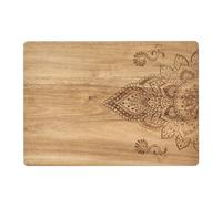 Zeller 25566 Chopping Board with Print Acacia Approx. 40 x 29 x 1.5 cm