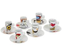 Zeller 26505 12-Piece Espresso Set Faces Porcelain cm Lemon