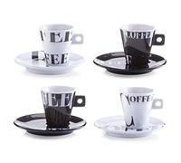 Zeller 26540 8-Piece Espresso Set Coffee Style Porcelain