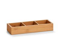 Zeller Bamboo Organiser Box, natural, 28 x 10,2 x 4,5 cm