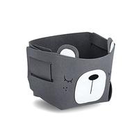 Zeller Bear 14428 Storage Basket Felt Approx. 21 x 21 x 17 cm Grey