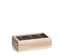 Zeller Black Mosaic 15198 Storage Box 20 x 12 x 6 cm Wooden