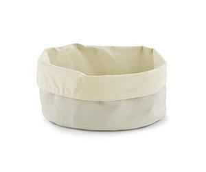 Zeller Bread Basket, Cotton, cream, 20 x 12 cm