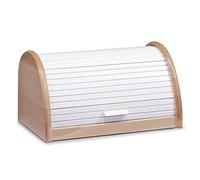 Zeller Bread Bin, Wood, White, 39 x 25 x 21 cm