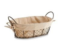 Zeller "Countrystyle Bread Basket, Brown/Beige, 30 x 21 x 11 cm