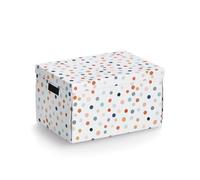 Zeller Dots 14475 Collapsible Storage Box Recycled Cardboard Approx. 25 x 35 x 2