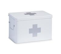 Zeller First Aid Box, Metal, White, 32 x 19.5 x 20 cm