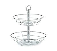 Zeller Fruit Cake Stand, Silver, 26 x 29 cm