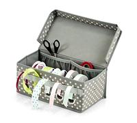 ZELLER PRESENT SCHÖNER LEBEN. PRAKTISCH WOHNEN. Ribbon Box, Polyester, Gray, 29 x 15 x 12 cm