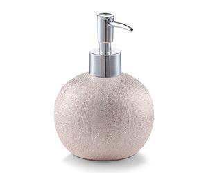 Zeller Glitter 18750 Soap Dispenser Stoneware Rose Gold Approx. Diameter 10.3 x 14.5 cm
