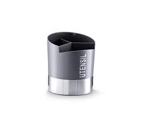 Zeller Kitchen Utensil Holder, Grey, 14.5 x 14.5 x 17 cm