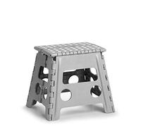 Zeller Premium 13034 Folding Stool Plastic TÜV Tested Maximum Load 150 kg Approx. 37 x 30 x 32 cm Grey