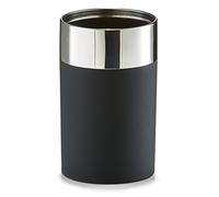 Zeller Present Plastic/Stainless Steel Toothbrush Cup, Matt Black