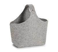 ZELLER PRESENT SCHÖNER LEBEN. PRAKTISCH WOHNEN. Basket, Felt, Gray, ca. 32 x 18 x 43 cm
