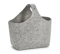ZELLER PRESENT SCHÖNER LEBEN. PRAKTISCH WOHNEN. Basket, Felt, Gray, ca. 36 x 22 x 47 cm