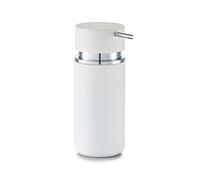Zeller Soap Dispenser Rubber of Ceramic in White, 6.6 x 16 x 6.6 cm