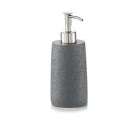 Zeller Soap Dispenser Stony Finish of Polyresin in Grey, 7.6 x 18 x 7.6 cm