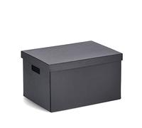 Zeller Storage Box Recycled Cardboard Approx. 25 x 35 x 20 cm Black