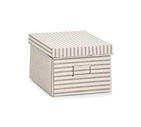 Zeller Stripes 14640 Storage Box Cardboard Beige 21 x 28 x 15 cm